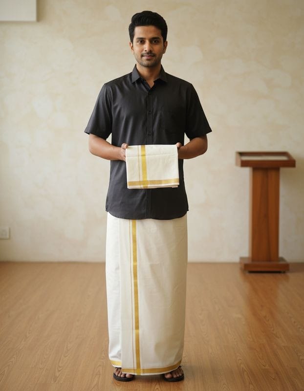 Black Cotton Shirt Half Sleeves